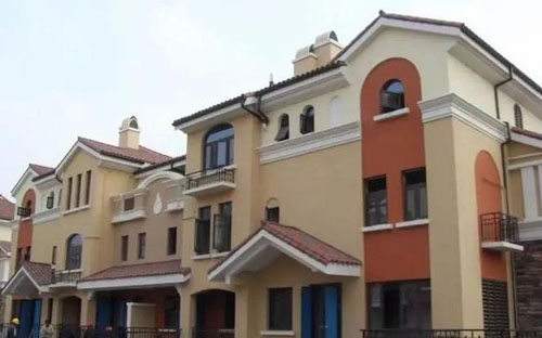 在農(nóng)村小別墅用真石漆裝修外墻，效果圖美絕了